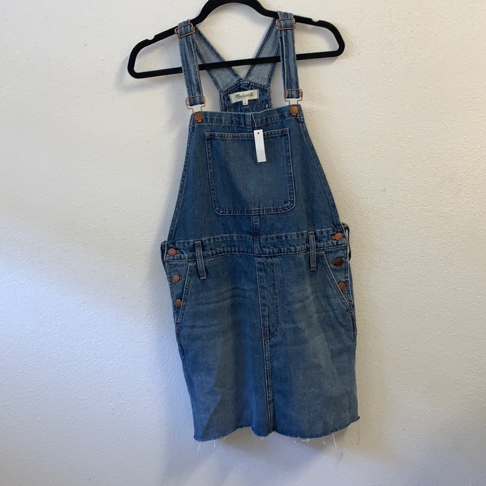 Madewell Denim Overalls Dress